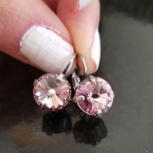 Sabika pink drop earrings